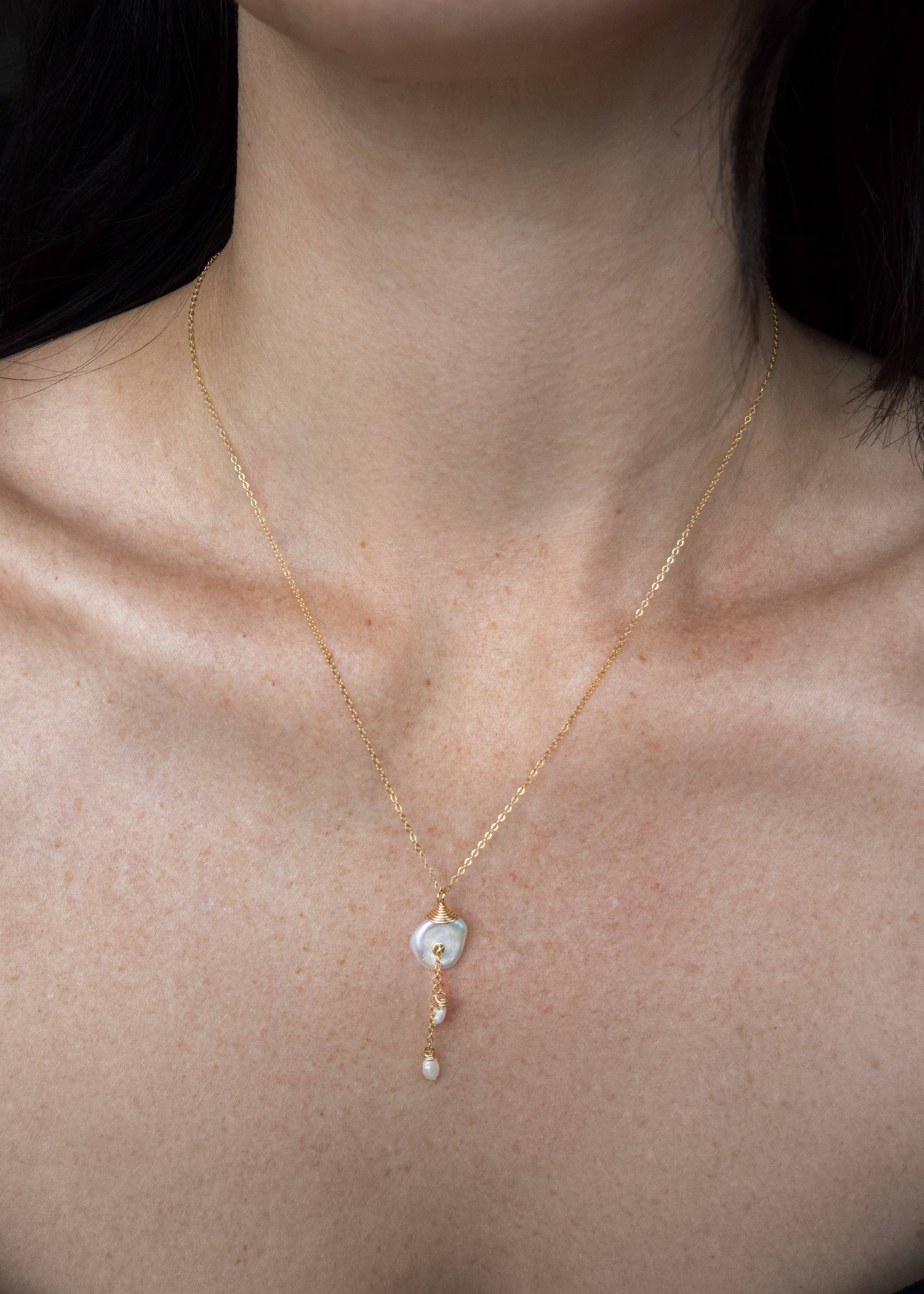 Lily Necklace - | Adorn Pili | Pearl Statement Jewelry