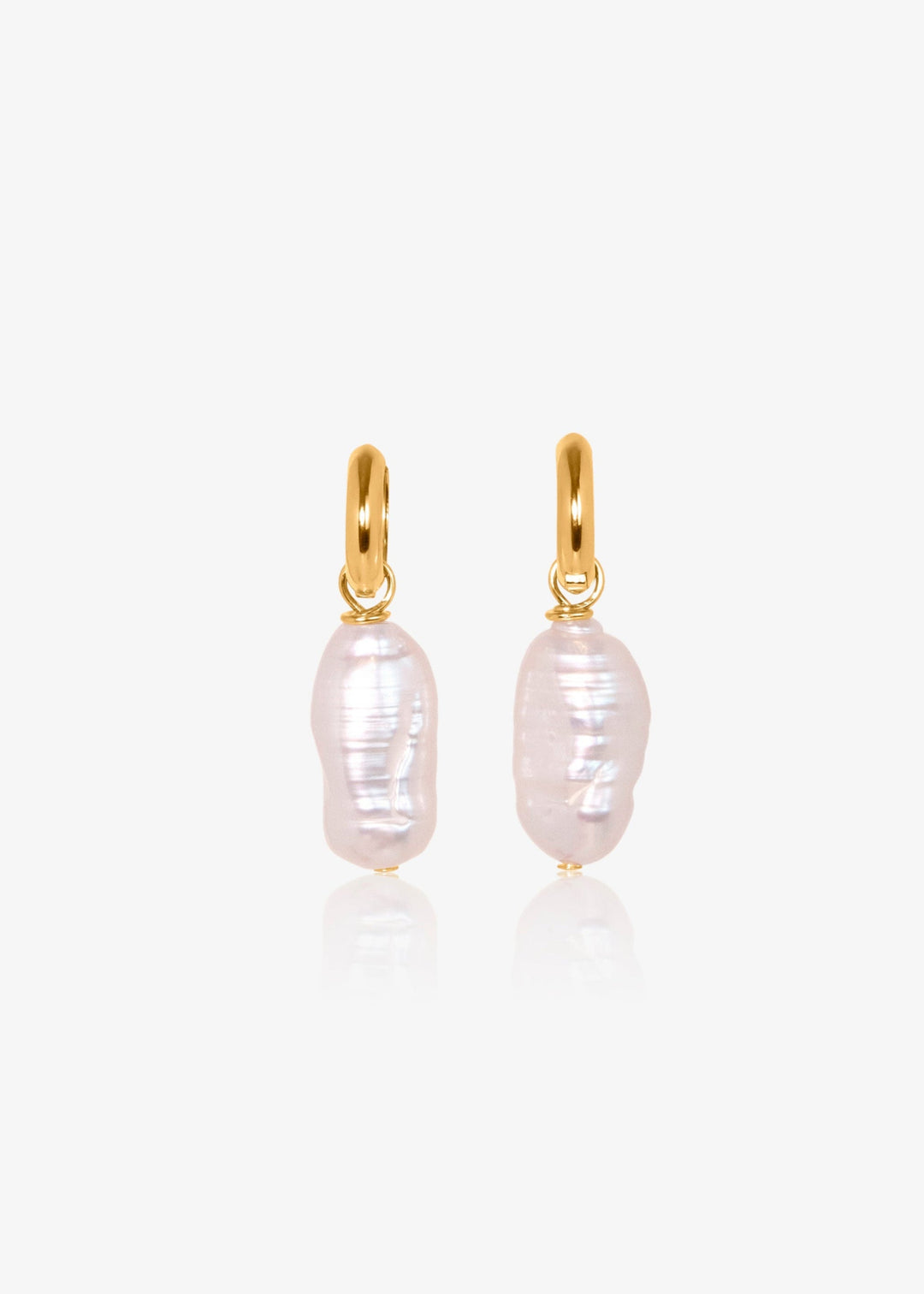 14K Ava Earrings - The perfect minimal pearl earrings. Handcrafted with a variety of gemstones and 14K gold filled hoops, these earrings are sure to become your favorite. 14K Solid Gold Tarnish-Resistant & Hypoallergenic AAA Grade Genuine Freshwater Pearl