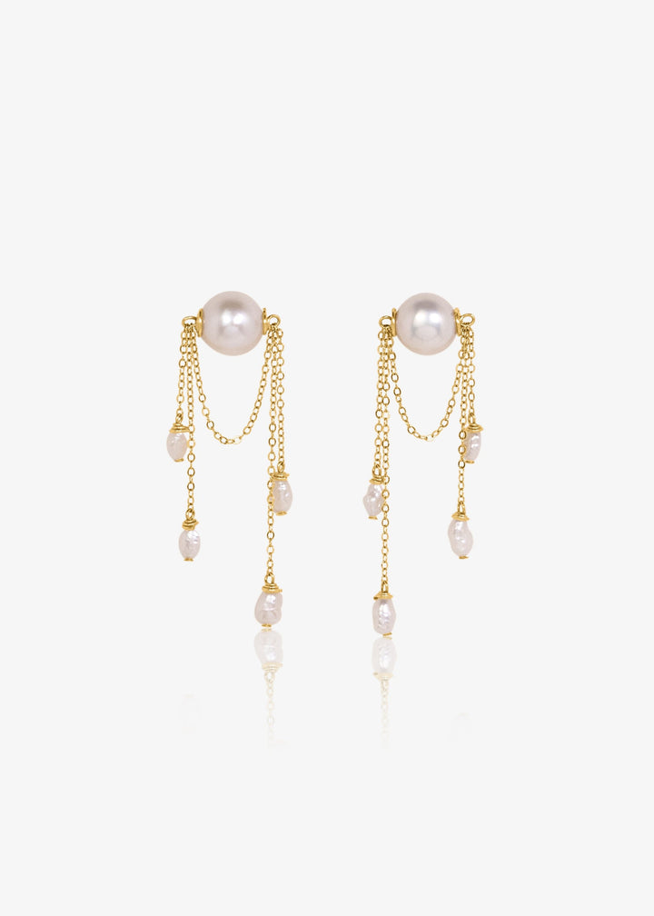 Luna Earrings - These earrings are unique, just like the pearls used to make them. They are sure to become future heirlooms. 14K Gold-Filled or Sterling Silver Tarnish-Resistant & Hypoallergenic AAA Grade Genuine Freshwater Pearls Handmade in NJ/NY Earrin