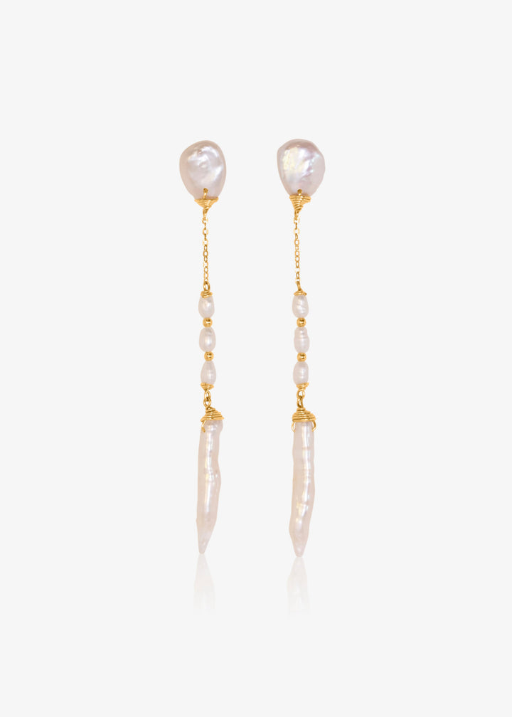 14K Nora - Effortless and light on your ears, these earrings feel unique and refreshing. Great with a white button down or paired with your favorite slip dress, these earrings are a great staple. 14K Solid Gold Tarnish-Resistant & Hypoallergenic AAA Grade
