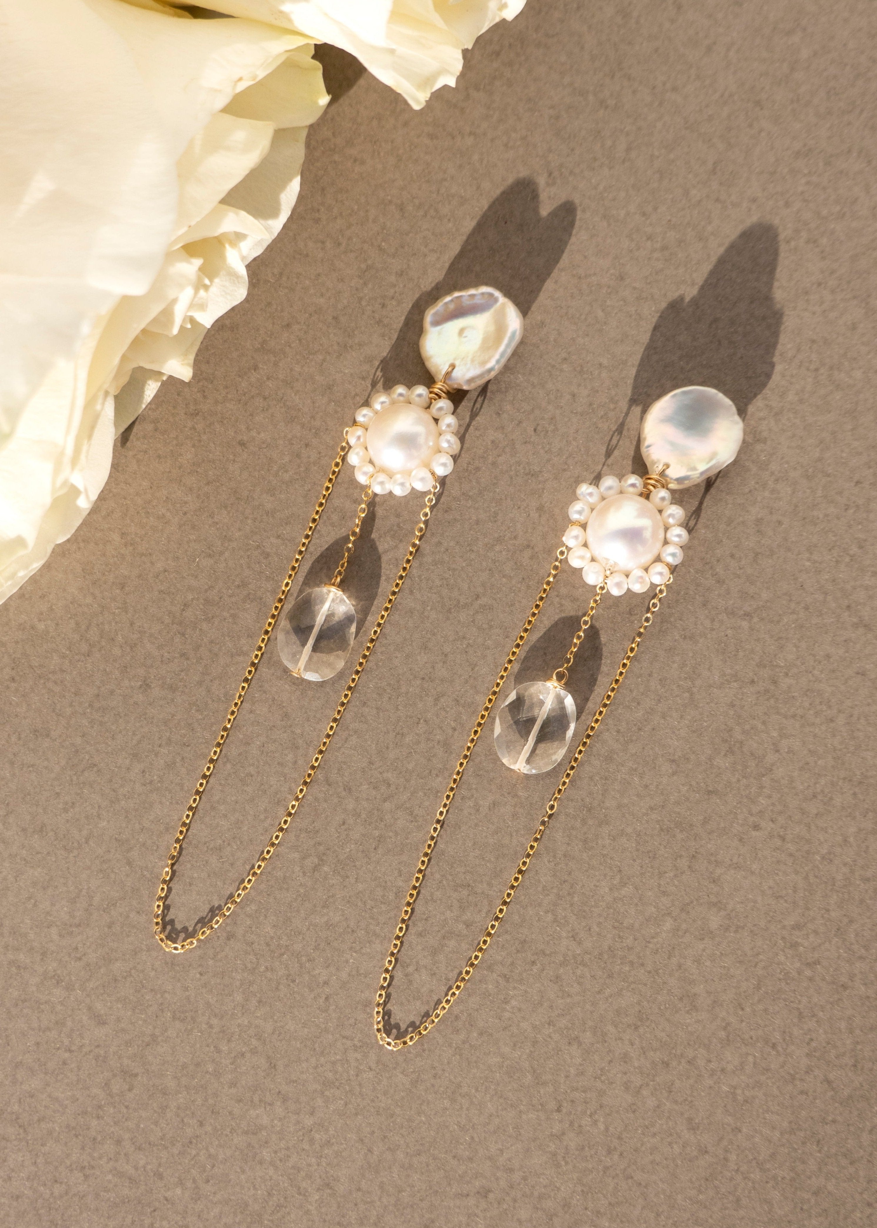 Adorn Pili Alma Pearl Earrings 14K Gold-Filled – AAA Grade Genuine