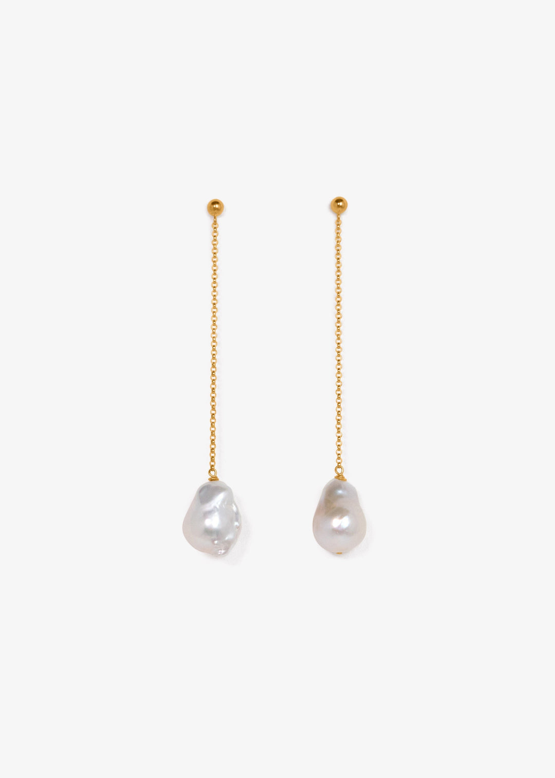 Gold-Filled stunning drop earrings with baroque pearl 