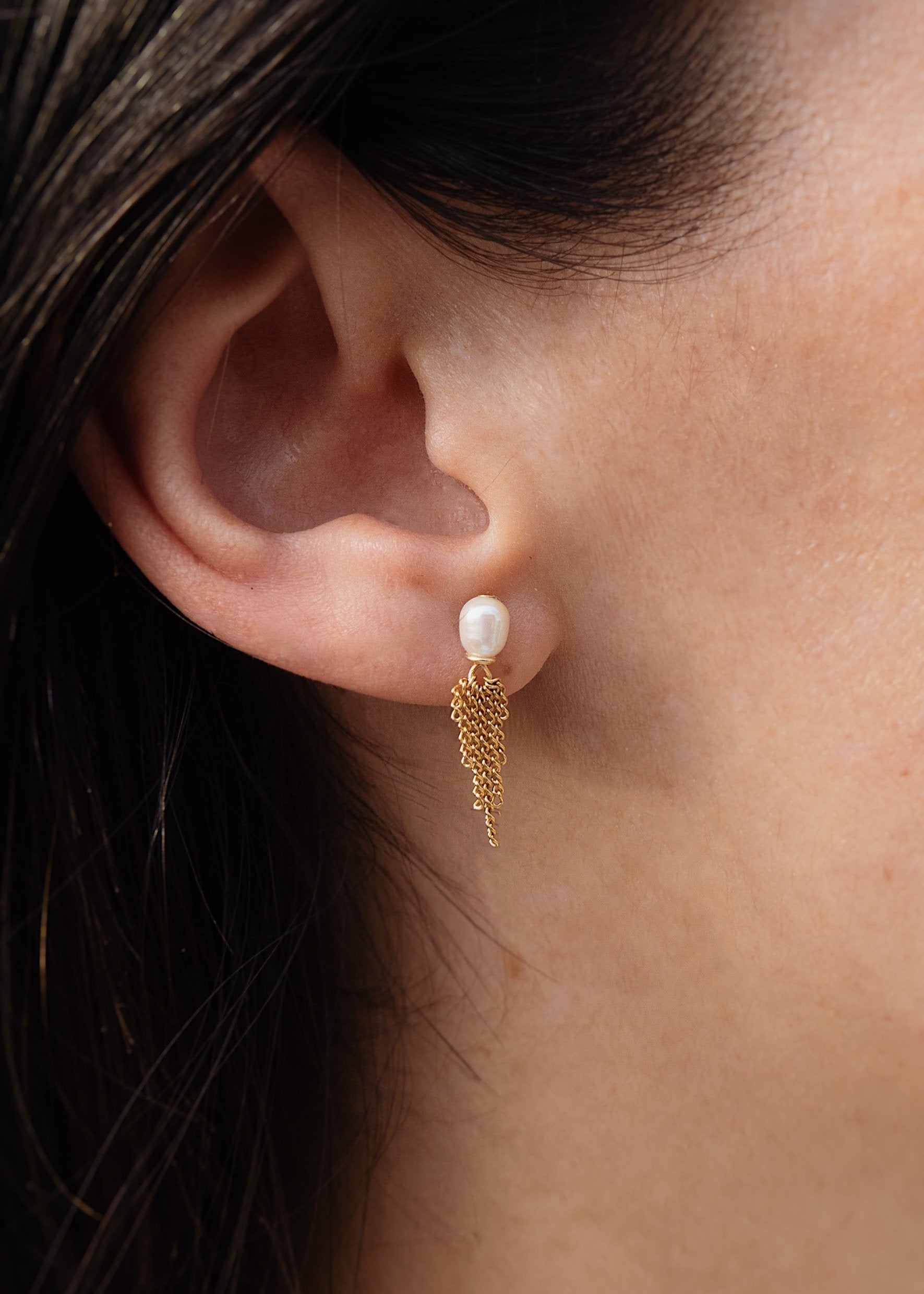 Aubrey Earrings - | Adorn Pili | Pearl Statement Jewelry