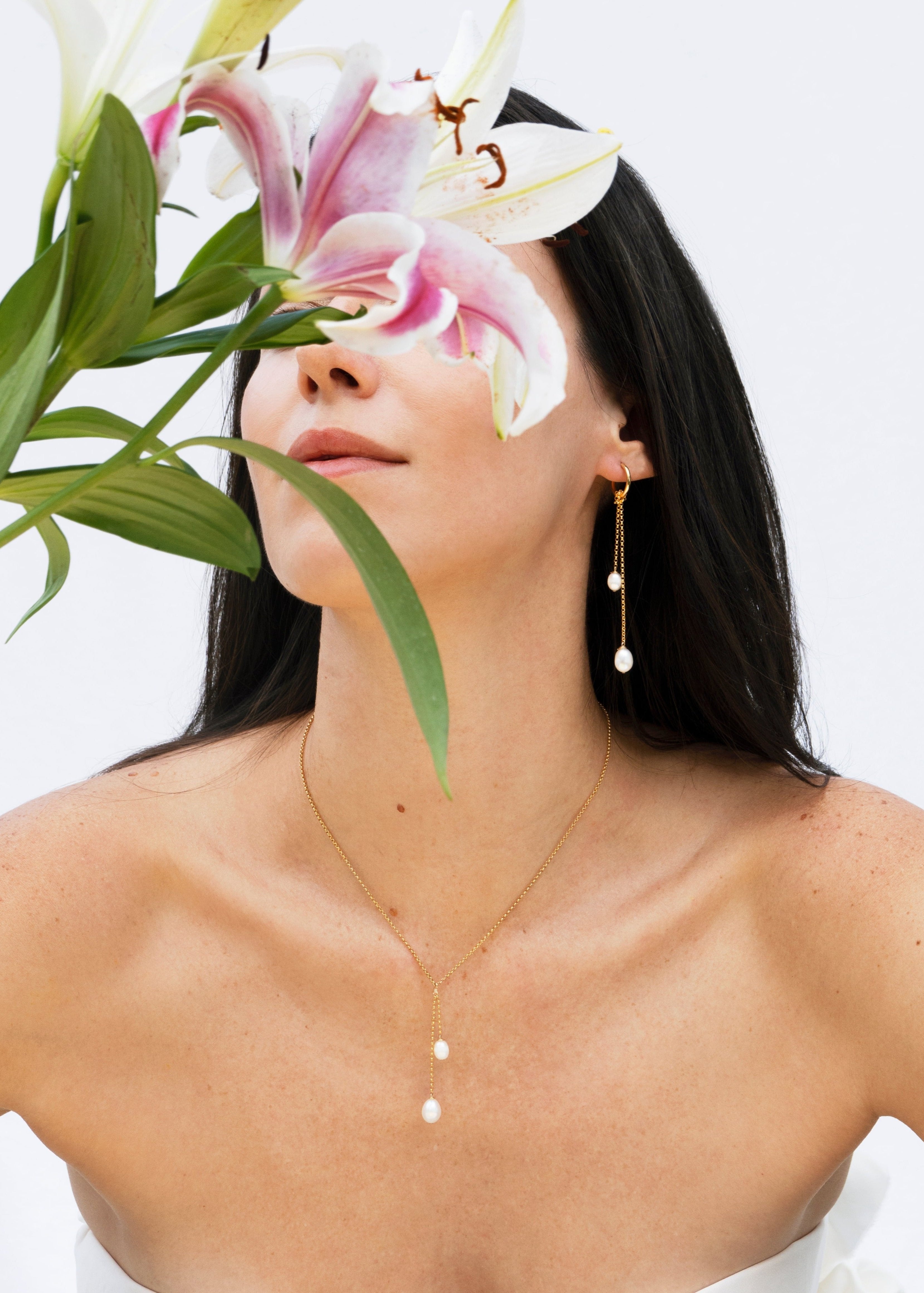 Iris Earrings - | Adorn Pili | Pearl Statement Jewelry