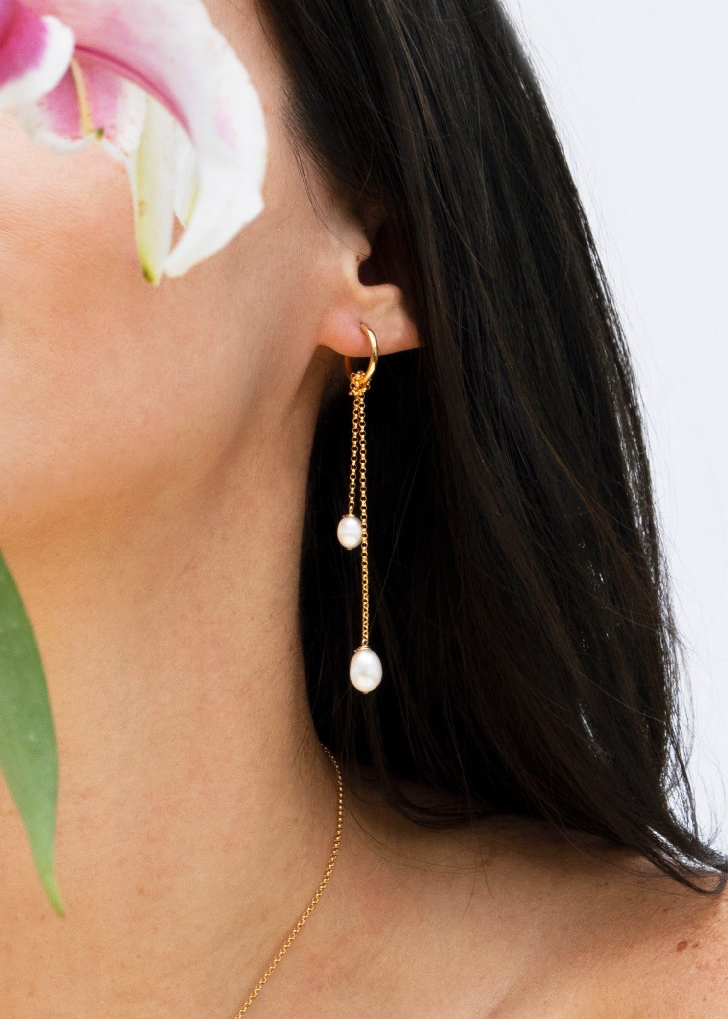 Iris Earrings - | Adorn Pili | Pearl Statement Jewelry