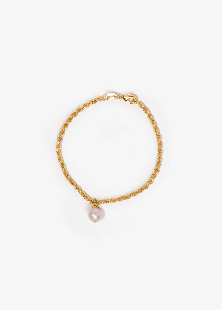 Gold-filled bracelet with small baroque pearl