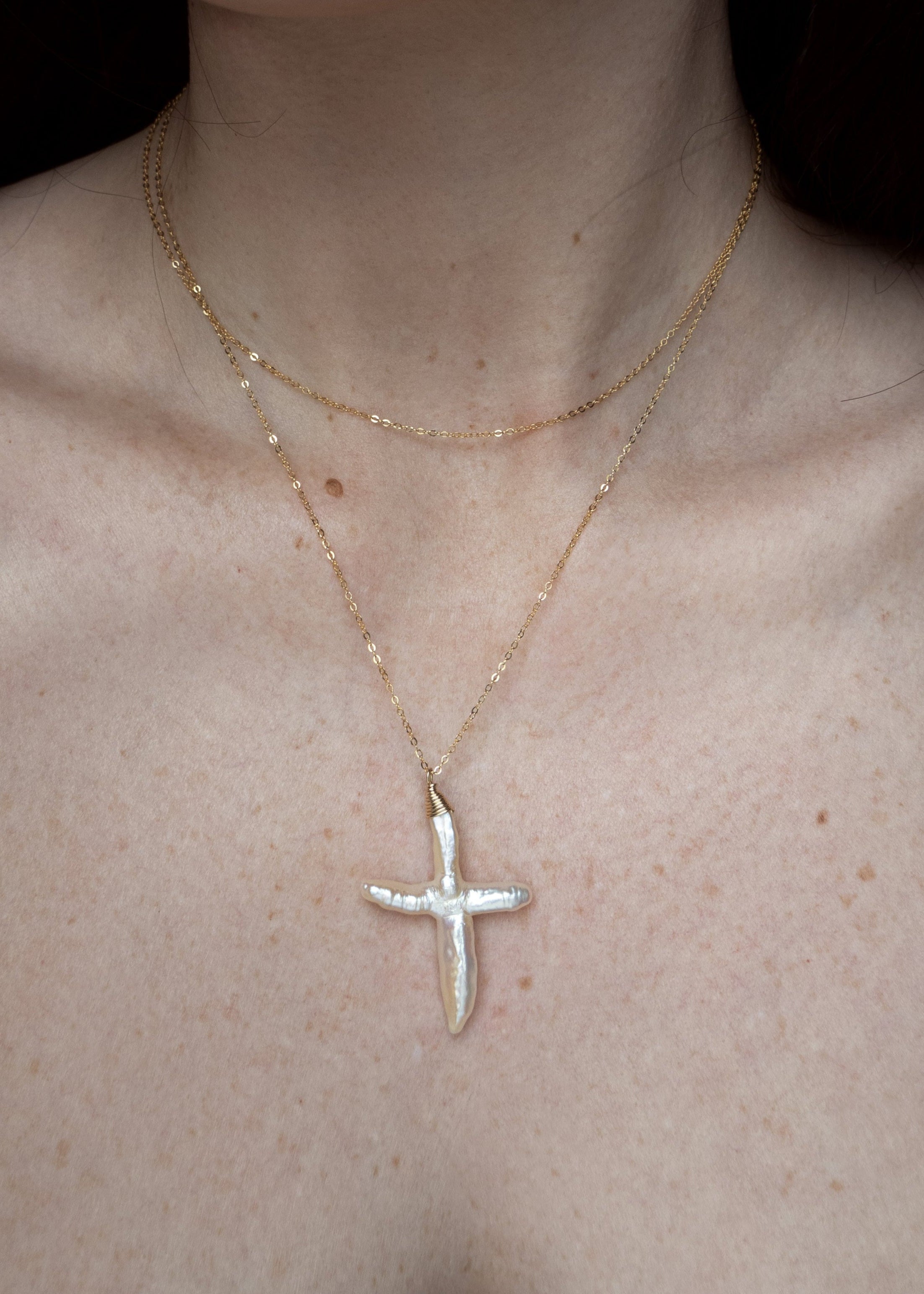 ★ENGBROX★ silver925 belief cross pearl necklace EBNL24053S ☆ENGBROX☆ silver925 belief cross pearl necklace EBNL24053S