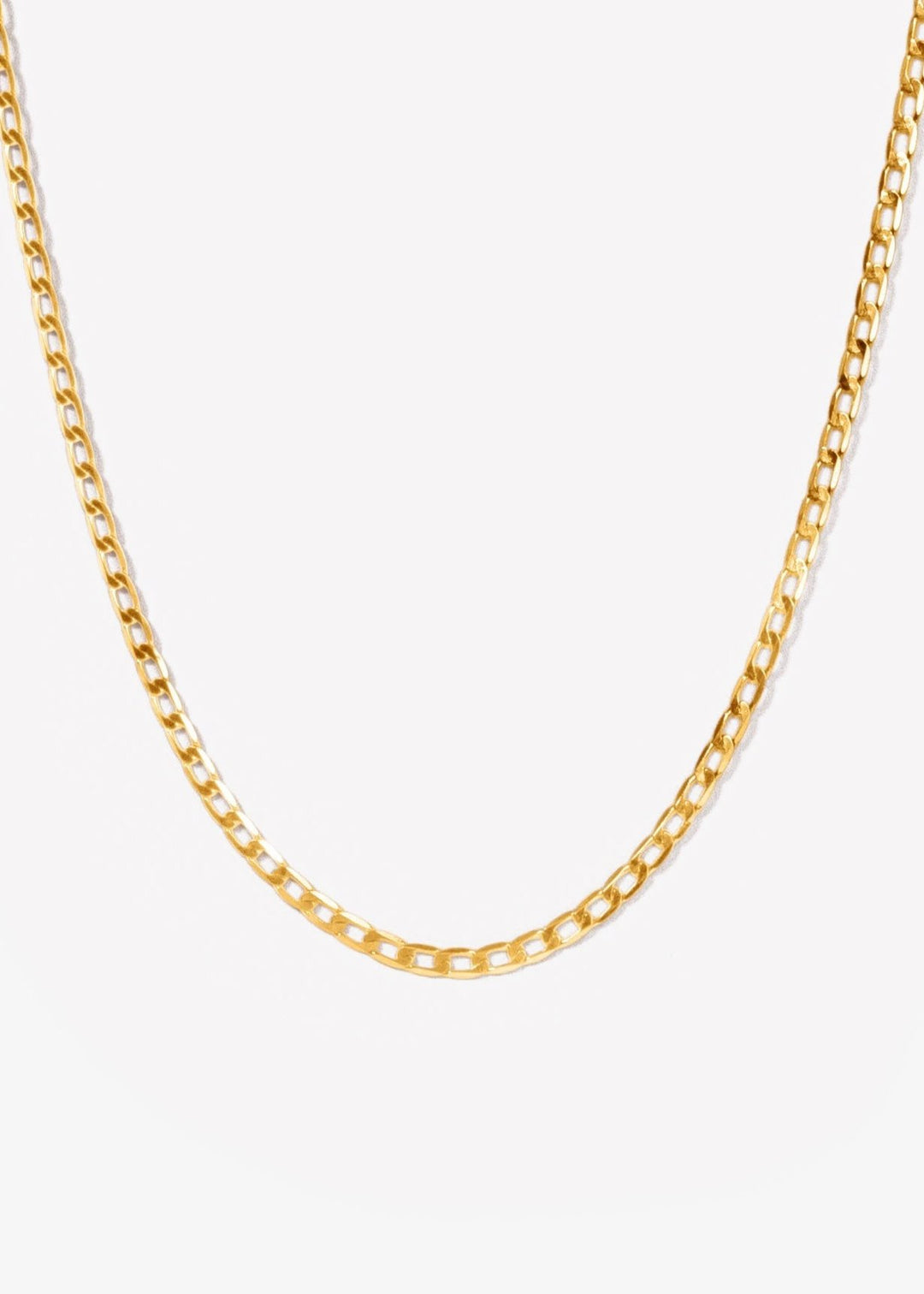 Gold-filled 24" light flat curb chain