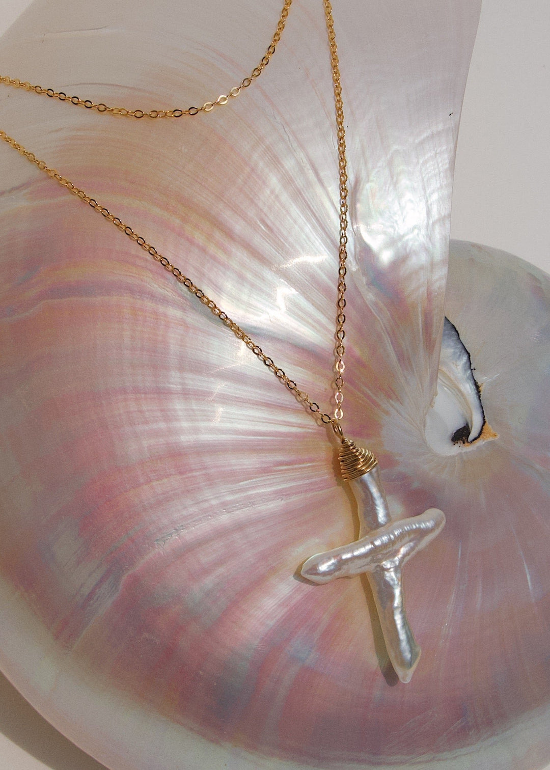 Gloria Necklace on Shell