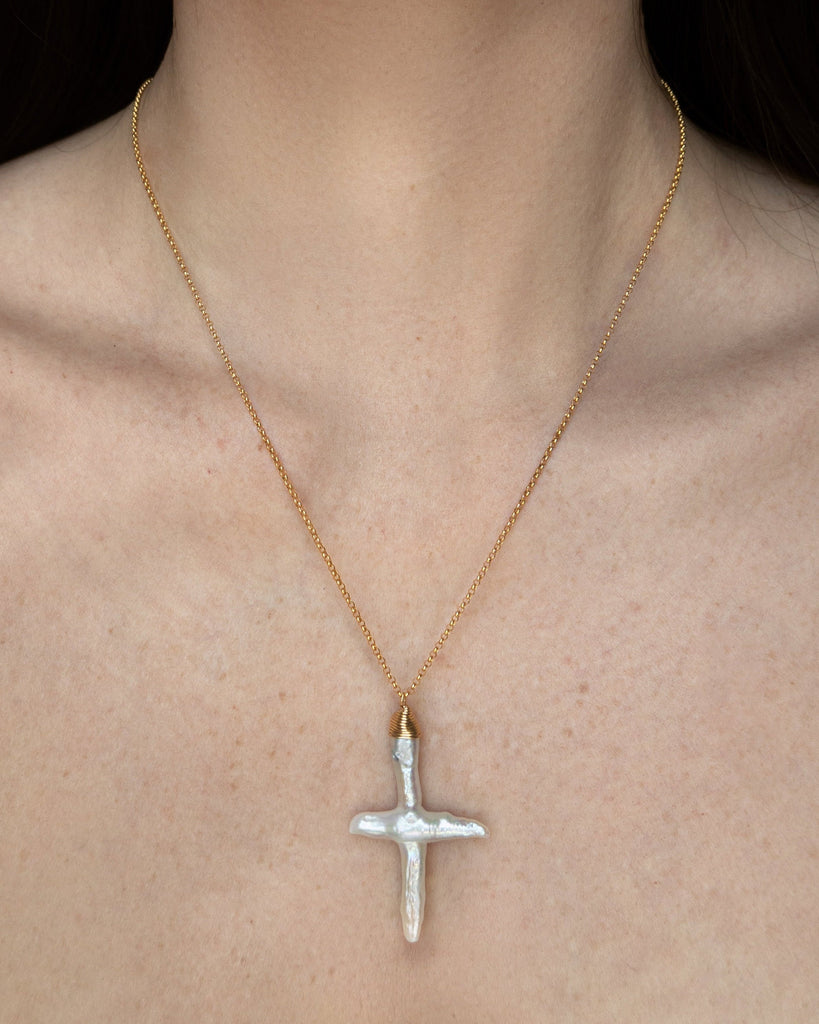 Gracie Necklace - | Adorn Pili | Pearl Statement Jewelry