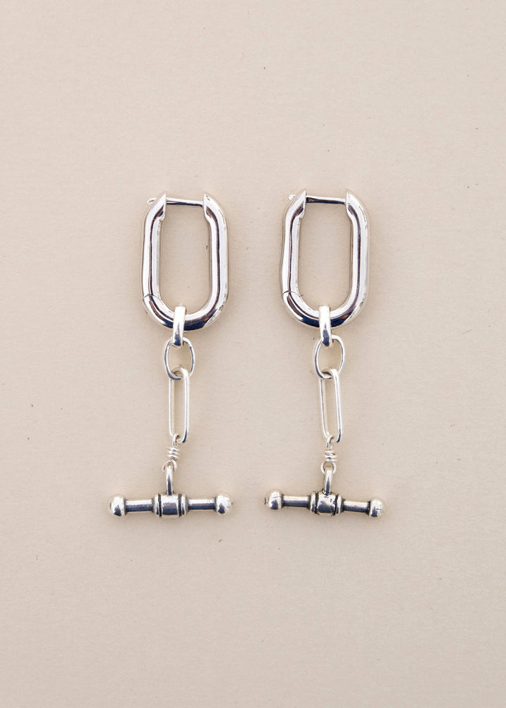 Sterling silver indie hoop earrings