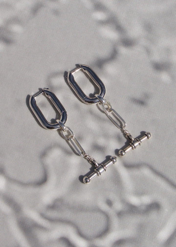 Sterling silver indie hoop earrings