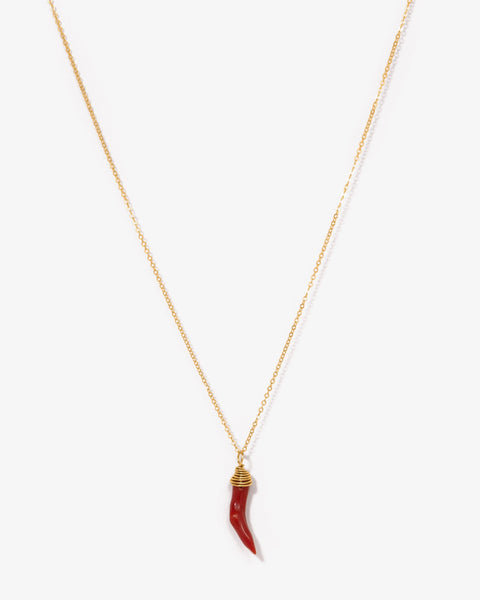 Little Horn Necklace - | Adorn Pili | Pearl Statement Jewelry