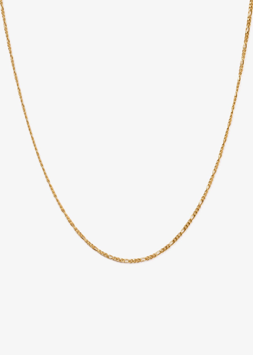 Necklace with gold-filled dainty figaro chain