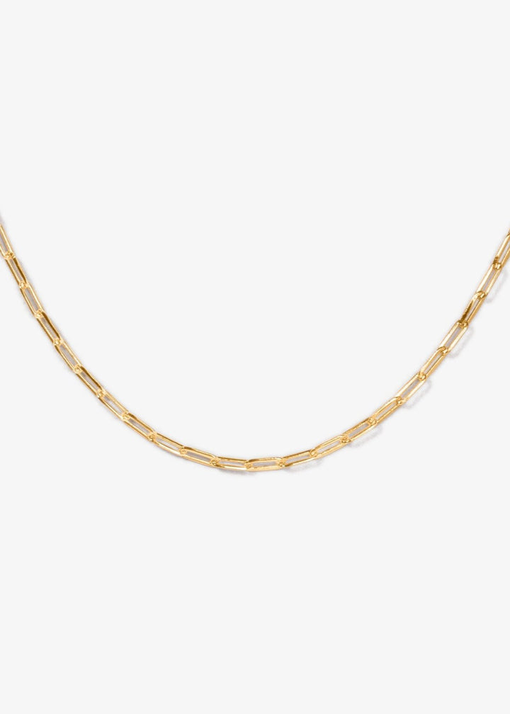 Gold-filled paperclip necklace