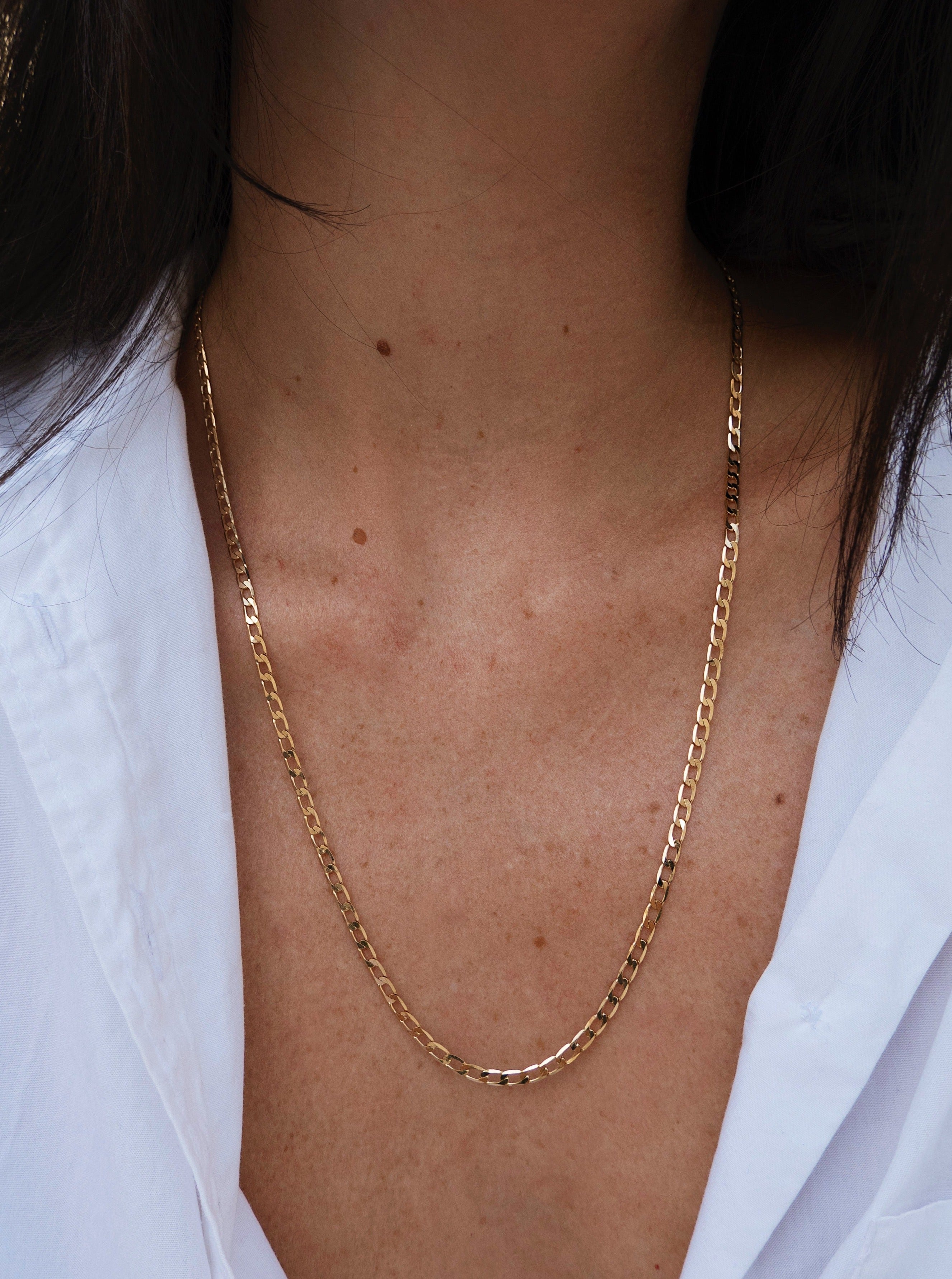 Flat Curb Chain Necklace | melsberry